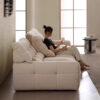 Soft Fabric Couch Button-tufted couch Cloud cream style sofa new light luxury fabric chenille living room straight sofa with throw pillow - Image 5