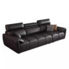 Geniue leather sofa small space modern minimalist living room piano key straight lines decorated - Image 3