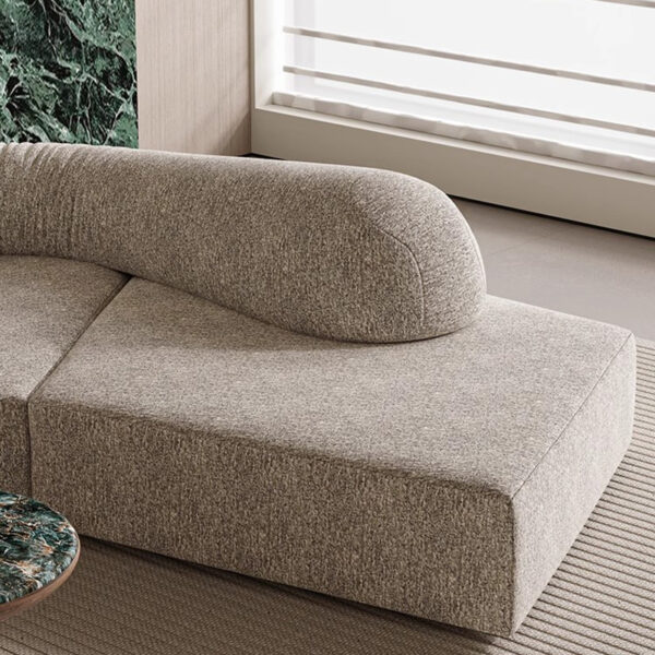Modular Sectional Sofa Shaped Sofa Couch For Villa High Quality Chenille - Image 4