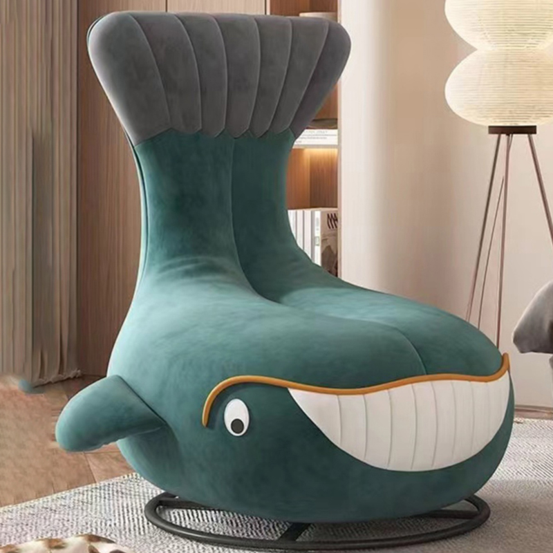 Kids & Adults Lounge Stool, Doggy-Style Fleece Cartoon Shoe-Changing Bench - Image 2