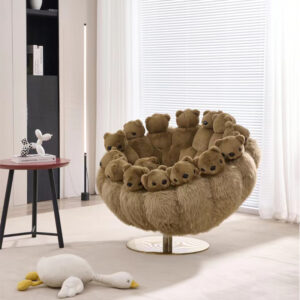 Artistic Uniqueness: Rotating Leisure Chair with Cute Figurine, Seagull Animal Sofa Chair